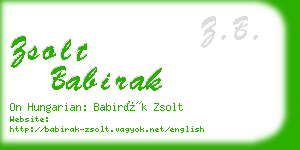 zsolt babirak business card